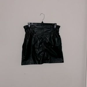 Mini leather skirt